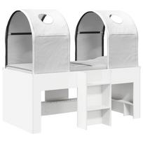 Lova su Tuneliu 4 pcs Balta Apdirbta mediena