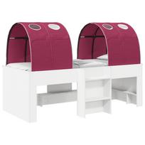 Lovos su Tuneliu 4 pcs Balta ir raudona Apdirbta mediena