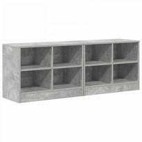 Lovos spintelė su lentyna 2 pcs Betono pilka 66 x 33 x 48 cm