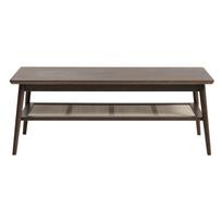 Kavos staliukas rudos spalvos su ąžuolo dekoro stalviršiu 60x120 cm Barrali – Unique Furniture