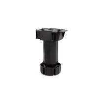 Virtuvinė kojelė WURTH apvali H-100-135mm,  250 kg svoriui plastikinė, reguliuojama, juoda