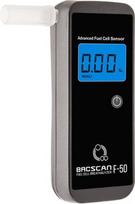 BACscan F-50 pusiau profesionalus alkotesteris su elektrocheminiu platinos jutikliu | 10 paskutinių testų | Pūtimo stiprumo ir laiko kontrolė
