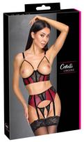 Cottelli lingerie Bra, Suspender Belt & String S Seksuali liemenėlė