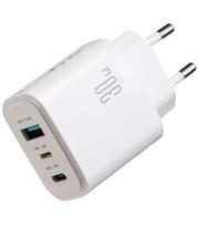Baltas 30W 1xUSB-A + 1xUSB-C + 1xLightning pakrovėjas "Joyroom JR-TG6"