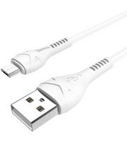 Baltas USB-A - MicroUSB 2.4A 100cm laidas "Hoco X37 Cool Power"