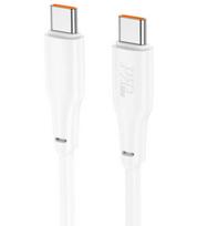 Baltas USB-C - USB-C 60W 100cm laidas "Hoco X93"