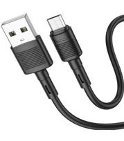 Juodas USB-A - MicroUSB 2.4A 100cm laidas "Hoco X83"