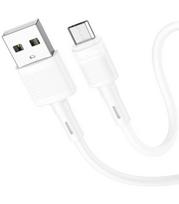 Baltas USB-A - MicroUSB 2.4A 100cm laidas "Hoco X83"