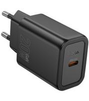Juodas 20W GaN 1xUSB-C pakrovėjas "Hoco N60"