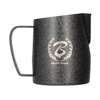 Puodelis pienui Barista Space Ice Grain, 450 ml, Ø 8.2 cm, juoda sp., nerūdijantysis plienas