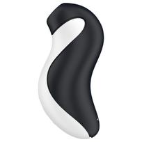 Satisfyer Orca - vandeniui atsparus oro bangų klitorinis vibruojantis masažuoklis (juodai baltas)