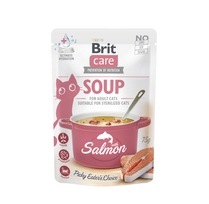 Brit Care Cat Soup Salmon sriuba su lašiša katėms 75g.