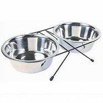 TRIXIE Dubenėlių kompl., nerūd. plienas-metalas, 2x0.75 l, ø 17 cm-33x8x19 cm