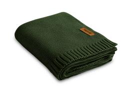 Megztas pledukas kūdikiui "Bamboo" 100x80 tamsiai žalias