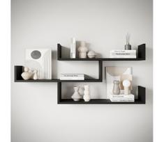 Sieninė lentyna TRIO 119x55 cm grafito spalvos