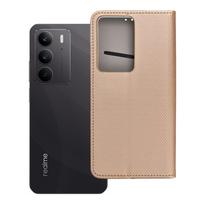 SMART CASE knygos tipo dėklas telefonui REALME C75 auksinis