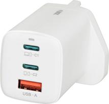 Ibox C-65 White, GaN 65W universal charger UK plug