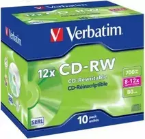 Verbatim Matricas CD-RW SERL 700MB 10x-12x 10-Pack Jewel Case
