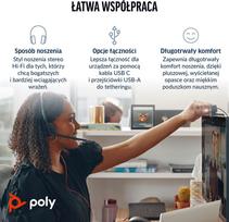 Poly Blackwire 3320 Stereo Microsoft Teams Certified USB-C Headset +USB-C/A Adapter