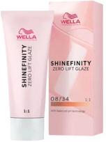 Plaukų dažai Wella Professionals Shinefinity, spicy ginger sp., 08/34, 60 ml
