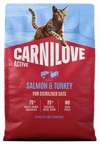 Sausas kačių maistas Carnilove Active Salmon & Turkey Sterilised, kalakutiena/lašiša, 2 kg