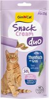 Skanėstas katėms Gimcat Snack Cream Duo, tunas/žolė katėms, 0.015 kg, 6 vnt.