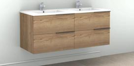 Vonios spintelė OZE su praustuvu Celtic 2x600 mm Golden Oak