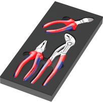 9780 Schaumstoffeinlage KNIPEX Zangen-Set 1, 3?teilig (schwarz/grau, für Tool Rebel Werkstattwagen)