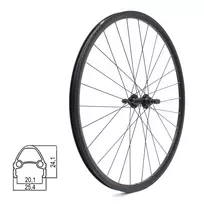 Galinis ratas ZLA-019 28" // V-Brake, 28H, užsukamam žvaigždžių blokui, veržlės, kniedytas, dvigubas, aliuminis