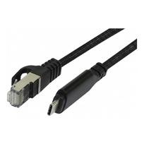 Synergy 21 Kabel USB 3.2 C St> RJ45 3.0m** USB3.2 Type-C schwarz Textil - Kabel - Digital/Daten (S215536)