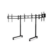 Next Level Racing  Floor stand | Tube Freestanding Triple  Stand | Up to 3x43 " | Height adjustment, Tilt | Maximum weight (capacity) 50 kg | Black | NLR-R011 | 850041503967