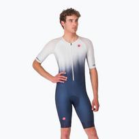 Vyriškas dviračių kombinezonas Castelli Core Tri belgian blue/white