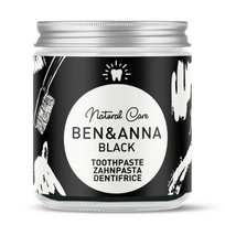 Natūrali balinanti dantų pasta be fluoro su aktyvuota anglimi, mėtų aliejumi, alaviju ir šaltalankiu, Black, 100 ml