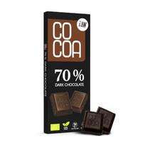 Ekologiškas juodasis šokoladas 70 % RAW, 40 g