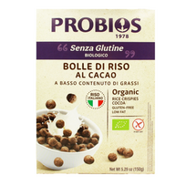 Ekologiški ryžių traškučiai su kakava be glitimo, 150 g, PROBIOS