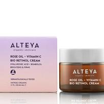 Ekologiškas LUMINOUS ROSE BIO RETINOL veido kremas - rožių aliejus + vitaminas C, 50 ml