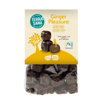 Ekologiški imbiero gabaliukai šokolade Ginger Pleasure, 150 g