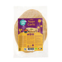 Ekologiška indiška naan duona su česnaku, 240 g, TERRASANA