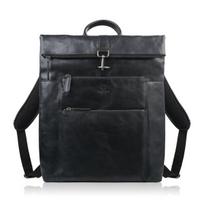 Roll top odinė vintažinė nešiojamojo kompiuterio kuprinė urban black Paolo Peruzzi SL-02-BL