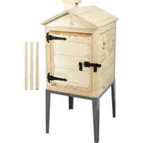 Medinė rūkykla su nerūdijančio plieno pagrindu 115L 60cm 10–15kg 3 kabliai karštam ir šaltam rūkymui 330381 Browin