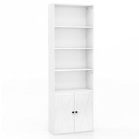 Costway 180 cm knygų spinta su durelėmis ,balta