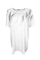 Elegantiška moteriška tunika su blizgiu papuošimu, XXXL