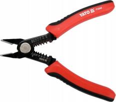 Elektriko šoninės replės su izoliacijos nuėmikliu laidams kirpti ir nužievinti 0.8-2.6mm² 65Mn 140mm YT-22640 YATO