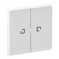 Cover plate Valena Life - 2-gang illuminated / with indicator - white