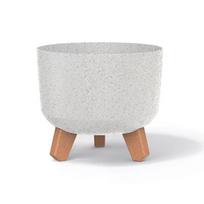 Produktai namams ir sodui // Lauke | Sodo baldai // Doniczka Gracia Eco Wood-biały eco-FSC mix credit-DNV-COC-002260 DGRL200W-S449W śr. 200 mm