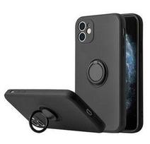 Nugarėlės dėklai iLike Apple IPHONE 14 PRO MAX SILICONE RING Black