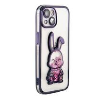 Nugarėlės dėklai iLike Apple iPhone 13 Silicone Case Print Desire Rabbit Purple