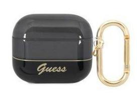 Dėklai ausinėms Guess Apple AirPods 3 Translucent Case Black