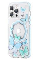 Nugarėlės dėklai Kingxbar Apple iPhone 14 Pro Max MagSafe Butterfly Series magnetic case Blue