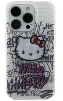 Nugarėlės dėklai Hello Kitty Apple iPhone 15 6.1 hardcase IML Kitty On Bricks Graffit White